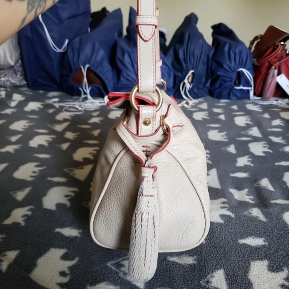 Dooney Portofino Mini Satchel in Pearl - Picture 2 of 6
